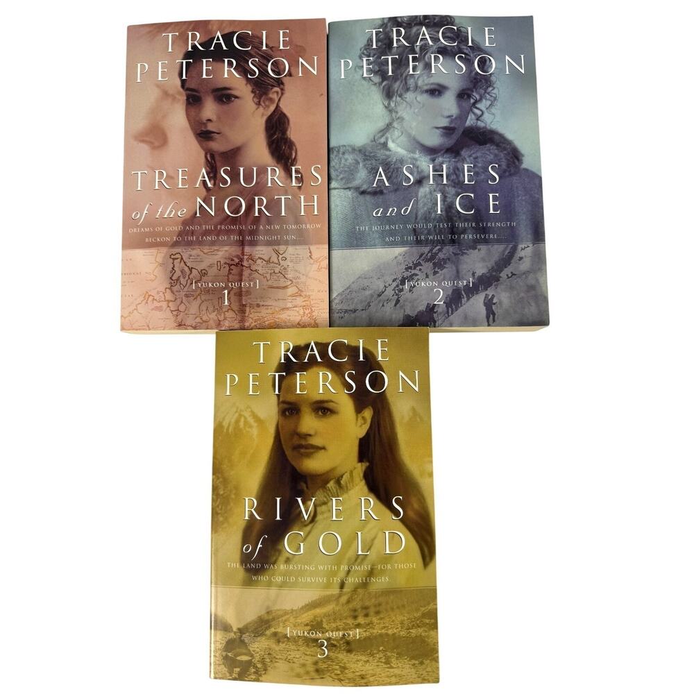 Yukon Quest Series 1-3 by Tracie Peterson Treasures Ashes Rivers ‎ Christian